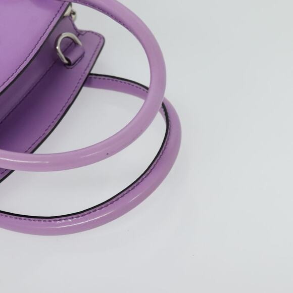 CELINE Hand Bag Enamel Purple Silver - Picture 7 of 12